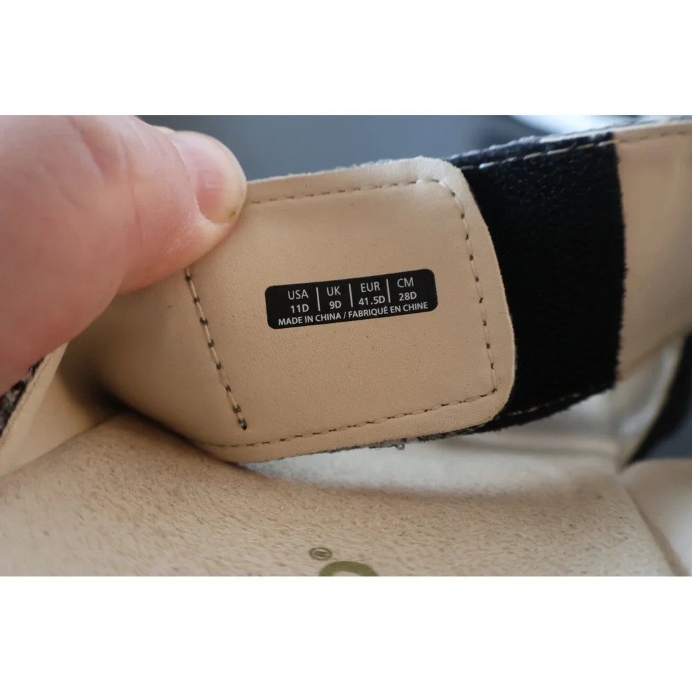 Spenco Tessa Black Snake Orthotic Sandals Women's 11D Wide Adjustable